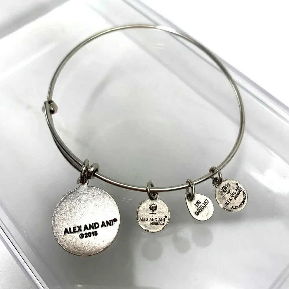 Alex and Ani Friend Charm Bracelet - Silver Finish Expands 2